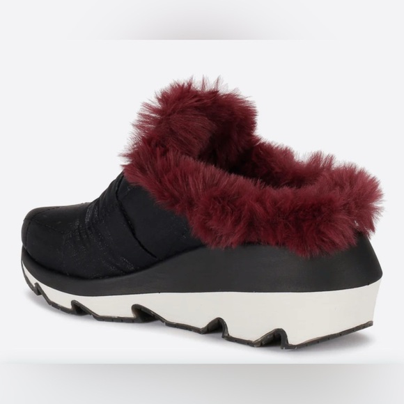 Spyder Blackberry Fur-Lined Slip-On Shoes slippers Sz 10 EUC Comfy Quilted outer - Picture 2 of 9